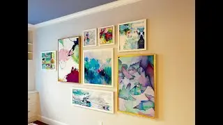 Modern Art Gallery Wall installation by Sheridan Interiors - Interior Designer Cornwall, Ontario