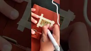 Gold foiling on leather using We R Memory Keepers Foil Quill Freestyle Pen✨