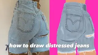 HOW TO DRAW DENIM JEANS | adobe draw digital illustration tutorial