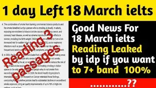 Leaked Reading by idp 18 march ielts exam, 18 march ielts exam prediction,finial prediction 18 march