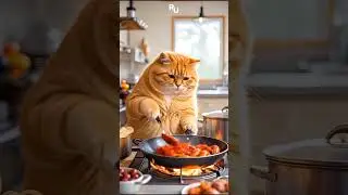 Cat & Cock family #cat #cute #funnyanimals #viralvideo