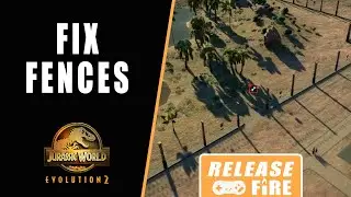 Jurassic World Evolution 2 how to repair broken fences enclosure