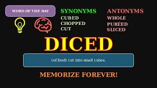 Diced: Word of the Day 🔲 | The Culinary Cube Cut