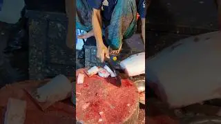 Amazing Fast Silver Carp Fish Cutting Skills In Bangladesh Fish Market By Expert Cutter #shorts