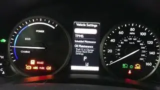 Техническое обслуживание и сброс срока службы масла Lexus NX300h 2020 года