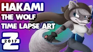 Hakami the Wolf  Time Lapse Art (FAN SMASHIFIED)