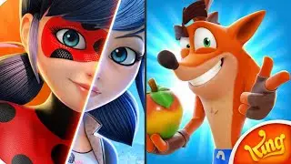 Miraculous Ladybug & Cat Noi‪r 🐞COSMO BUG & ASTRO CAT VS Crash Bandicoot: On the Run‪! 💣
