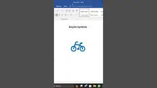 Creating a Bicycle Symbol in MS Word