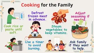 Cooking for the Family | Spoken English for kids | Daily Use English Sentences | Learn English