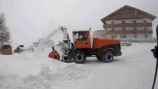 Schneefräse im Galtür. Schneebilder aus der Silvretta Arena Ischgl/Samnaun