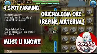 Ez Orichalcum ore Spot Farming - Best Ore To Refine Must You Know! - Toram online