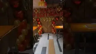 RED AND GOLDEN BALLOONS DECORATION.  |  DECOR IDEAS  |  PARTY MENTOR.  |   #shorts #ytshorts #viral