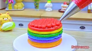 Mini Rainbow Oreo Cake Recipe Satisfying Mini Rainbow Cake Decorating byMini Cake