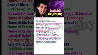Ravi Bahel Biography.#biography #bollywood #actor #producer #narsimha #ravibahel
