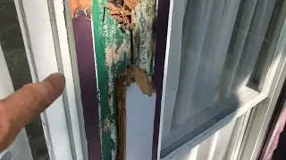 Carriage House Window Repair Project Rot Half Removed ... Zehr Estate, Waverly NY