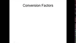 Conversion Factors