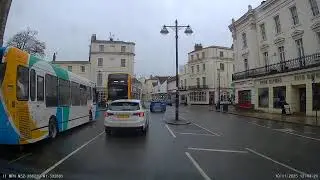 Driver turns right from the left hand lane with zero notice.