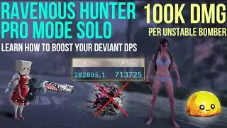 Ravenous Hunter Hard Server Pro Mode Solo | Best DE 50 Jaws Unstable Bomber Build |  Once Human Jaws