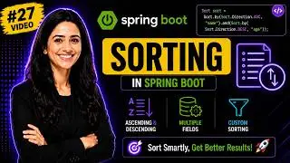 Spring Boot Tutorial #27 | Sorting in Spring Data JPA | Sort Data Using JpaRepository