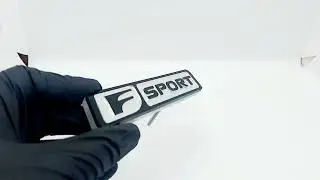 Lexus F Sport radiator grille emblem Material: acrylic. Logo emblem: silver mirror acrylic. Custom
