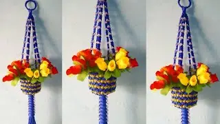 Macrame Hanging Flower Pot | Macrame Hanging Flower Basket | Macrame Design