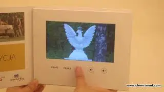 7 inch digital display video greeting brochure with lcd screen