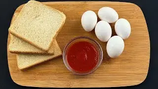 Just 3 Slices of Bread & Eggs Better than Pizza! Healthy Breakfast ideas Simple Recipes