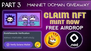 CLAIM MINTING NFT DI NAD NAME SERVICE - BONK REWARDS TERBARU