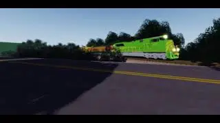 (Illinois termiral ns 1072 and bnsf 5395)carry oil train railfanning roblox p5