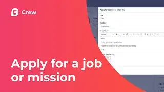 Crewbooking - How to apply for a job or Mission