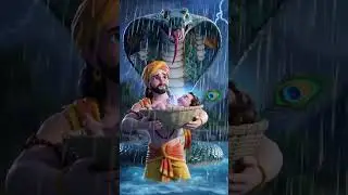 🌧️✨ Baby #krishna  Divine Rescue | Krishna Birth Story Animated