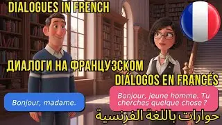 10 Simple French Conversations for Beginners (A1-A2) | At the Library 📚