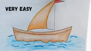 How to draw a boat | boat drawing easy | #art #drawing #boat 