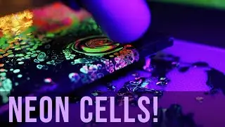 Fluid Art NEON Flip Cup - UNBELIEVABLE CELLS! - Galaxy's Edge #1