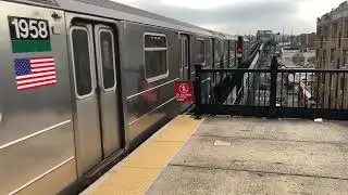 Manhattan bound R62A 6 train leaving Elder Avenue