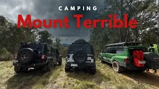 Mt Terrible Camping 2025 | Vic High Country 4WD Jeep Crawling, Windy Night Adventure 🌲