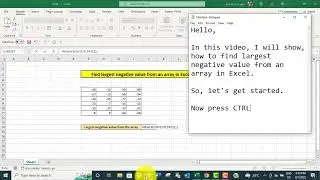 Find largest negative value from an array in Excel