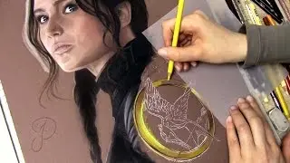 Katniss Everdeen - The Hunger Games: Mockingjay [ Realistic Colored Pencil Portrait Drawing]