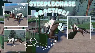 🍄Steeplechase practice on Kelso!🍄*I fell off?!*||Strideway RP Episode 16