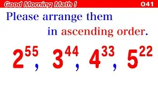 Good Morning Math! 041〜Comparison of magnitudes