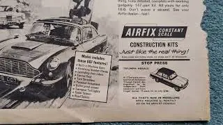 James bond db5 Aston martin airfix kit 1967 magazine advert