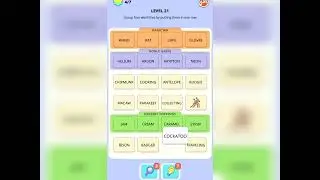 Word Merge Level 21 Solution Answer Walkthrough