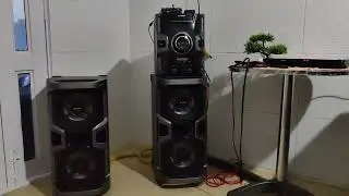 Caixas do Sony GPX7 tocando com o Amplificador Aiyima A07 Pro