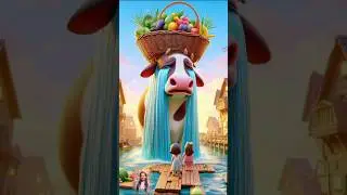 Big Cow Crying in Front of children 😭#cow #kids  #automobile #musiccat #cartoon #catmusic #gaming