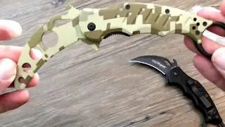 Andux Zone Karambit Trainer Neck taktisches klapp Metal Training