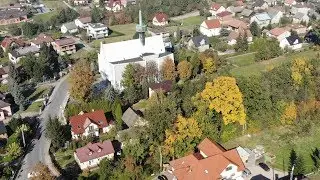 Strumiany koło Wieliczki widziane z drona.  2018