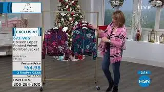 Colleen Lopez Printed Velvet Bomber Jacket