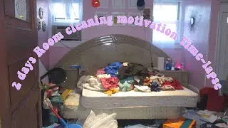 Satisfying Extremely Messy Room Cleaning video/Clean up With Me Motivation(Time Lapse)