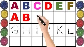 Learn ABC, A to Z, Collection for alphabet writing along the dot line for kid & toddler, Kids Rhymes