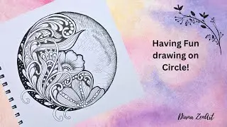 Create Stunning Zentangle Flower Designs: Easy Circle Doodle Tutorial!